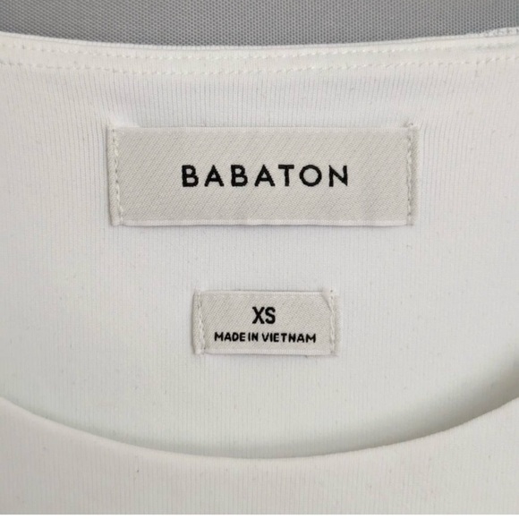 Babaton by Aritzia Contour Crew Short Sleeve White Thong Bodysuit Size XS NWT - Picture 3 of 3